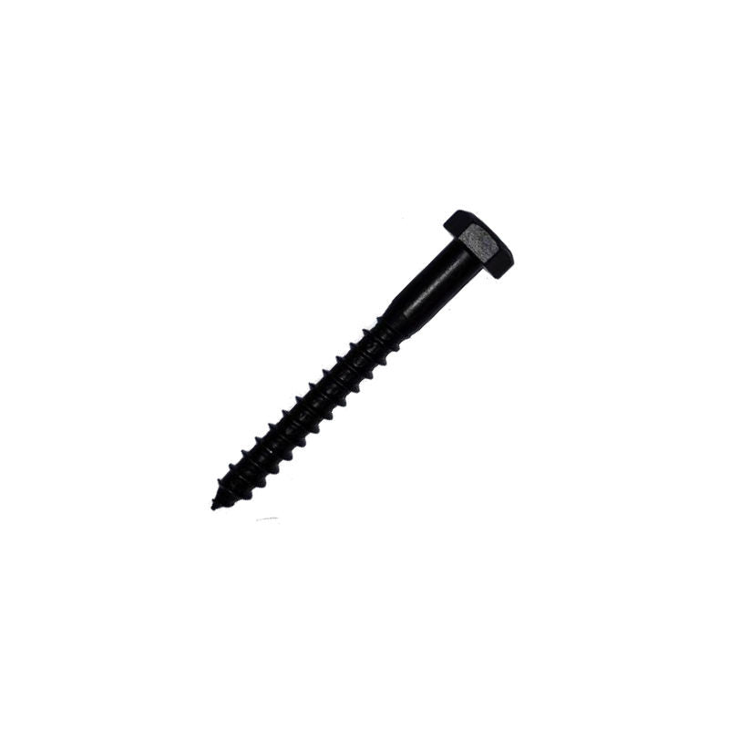 Wood thread bolt black M8x70mm