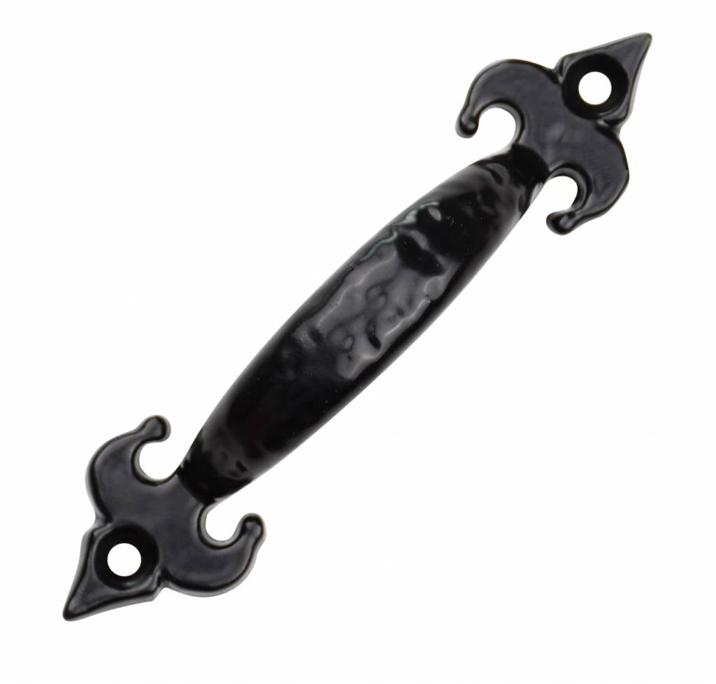 Handle "Fleur-de-Lis" - Authentic Cast Iron in Black or Pewter