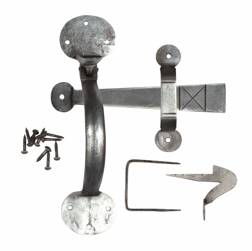 Latch set "Round" - Pewter