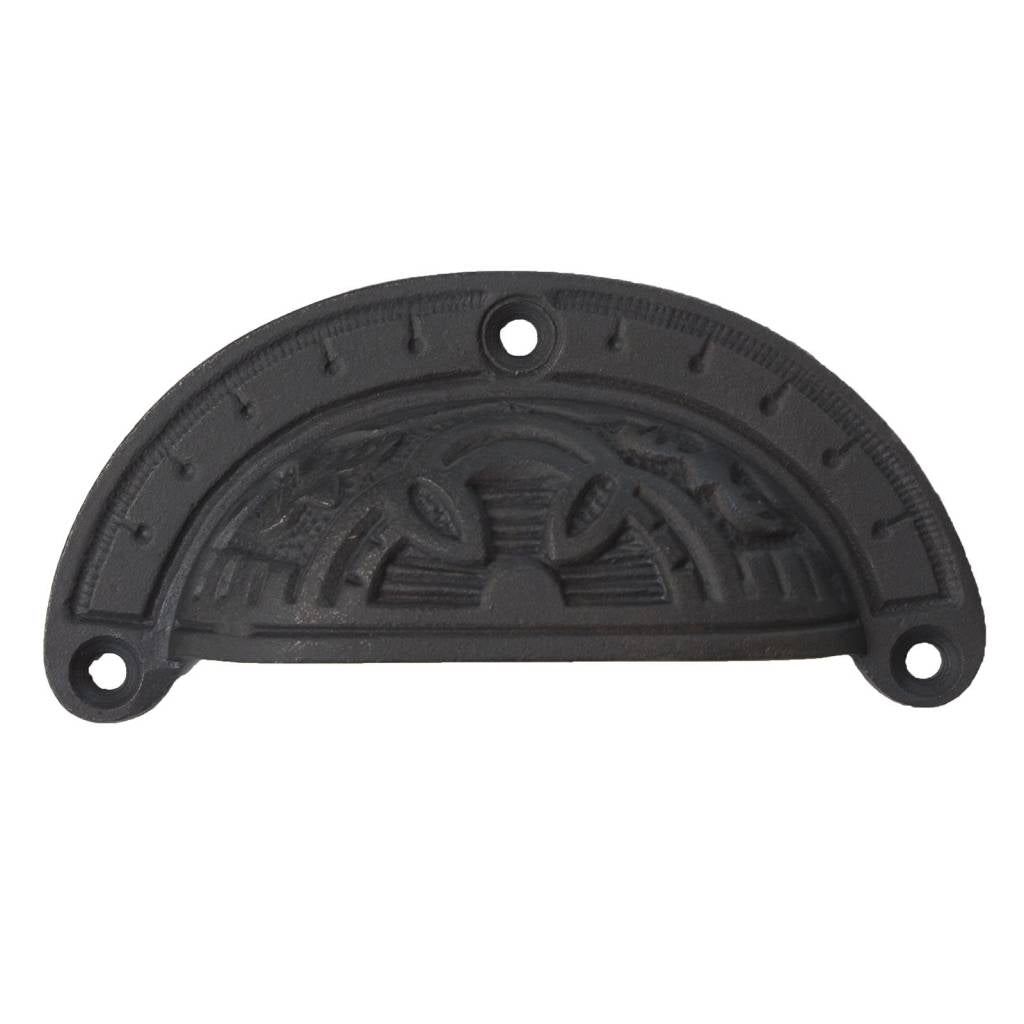 Cast iron bowl handle Deco - black