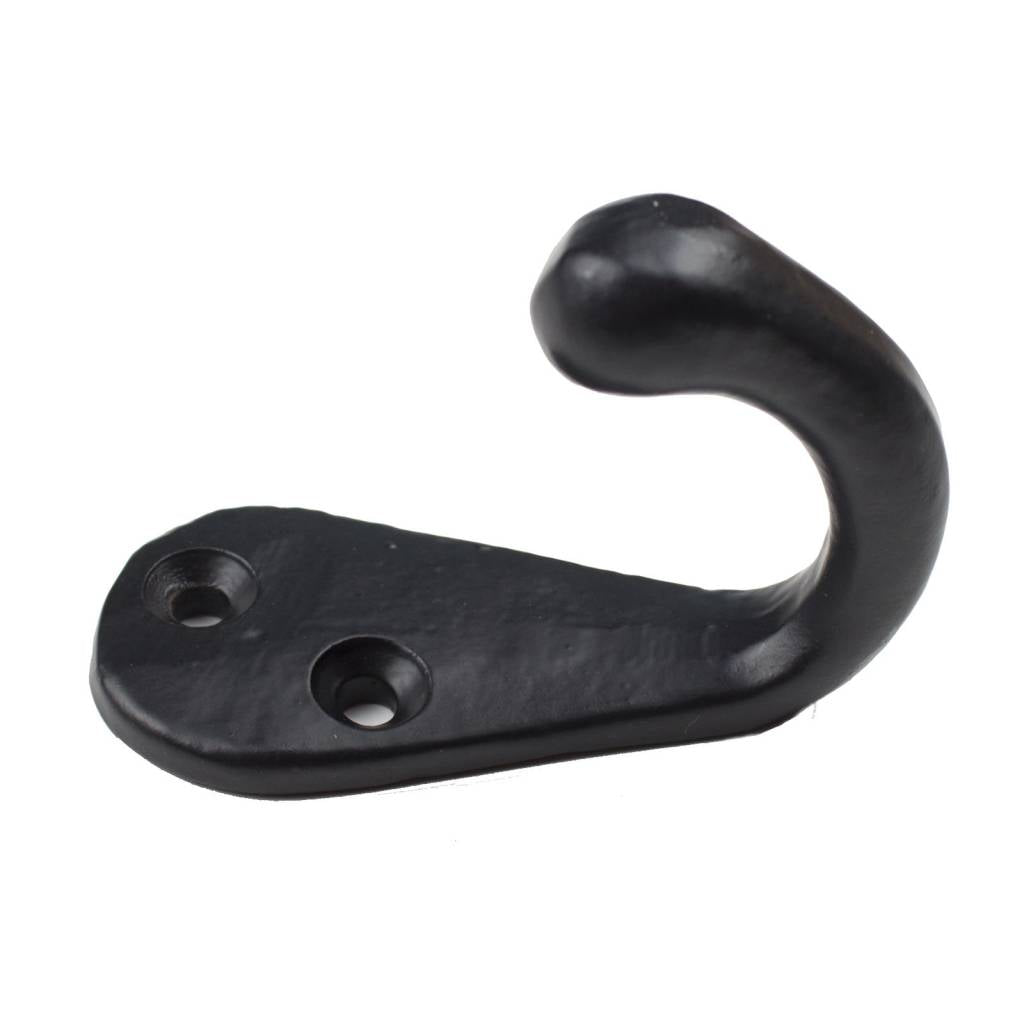 Coat Hook Single Hook Black - Compact and Stylish