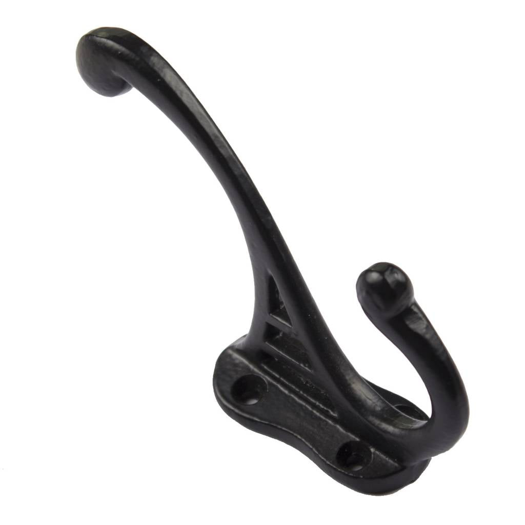 Cast Iron Coat Hook Duo Black - Practical and Elegant