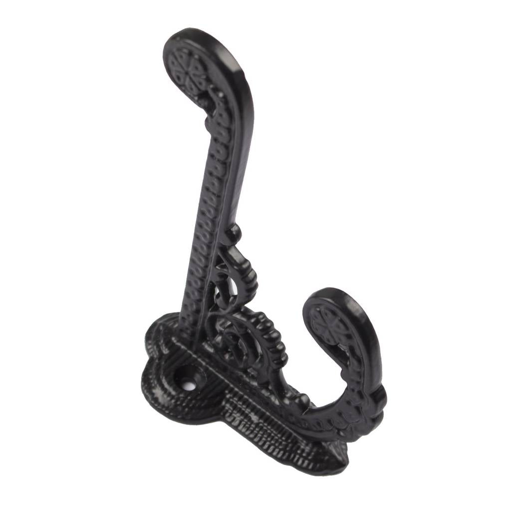 Coat hook "Royal Twist" - Black cast iron