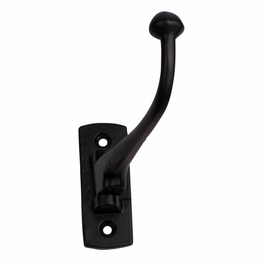 Coat Hook "Swing" Black - Swivel Single Hook