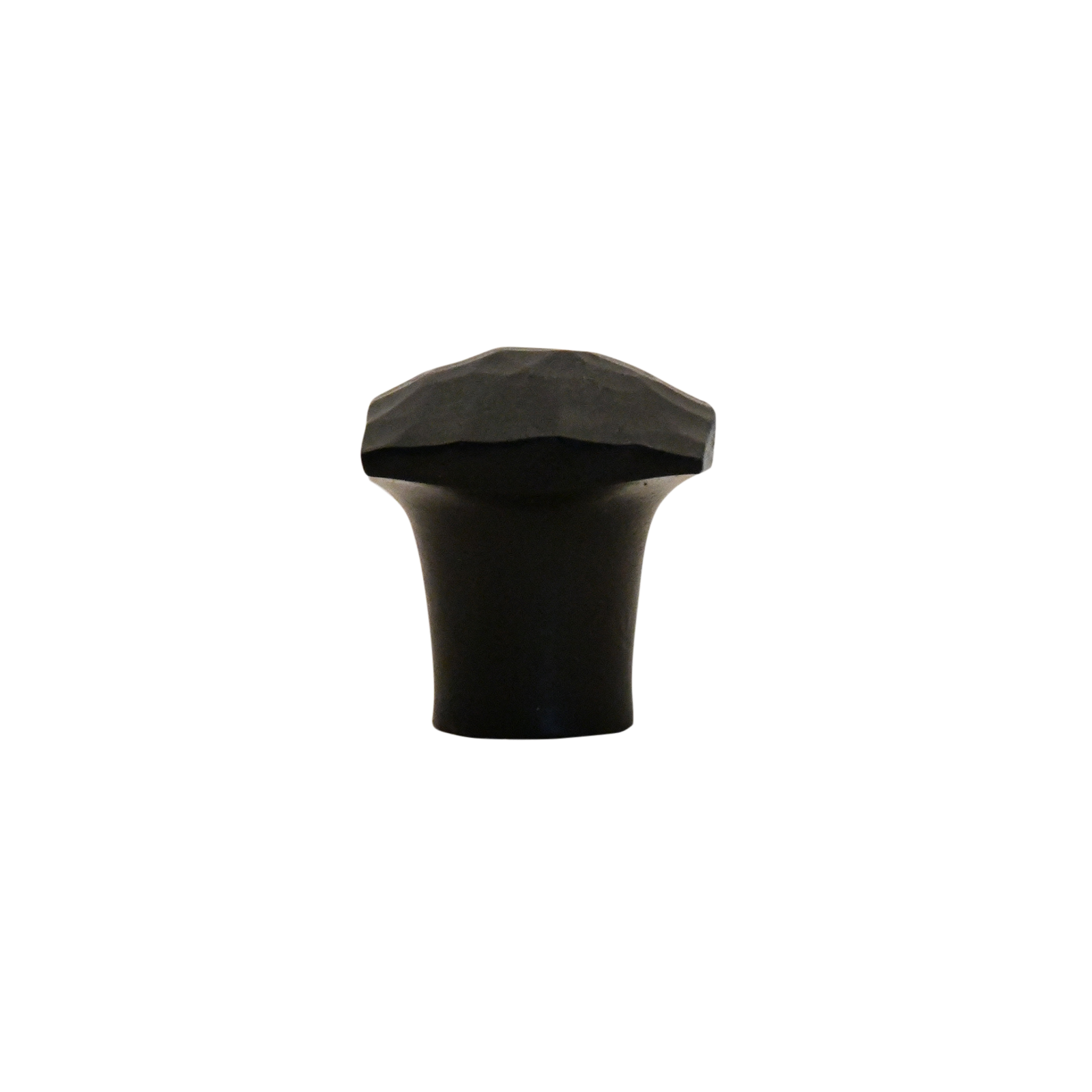 Furniture knob square 26 mm, hammer finish black lacquer 