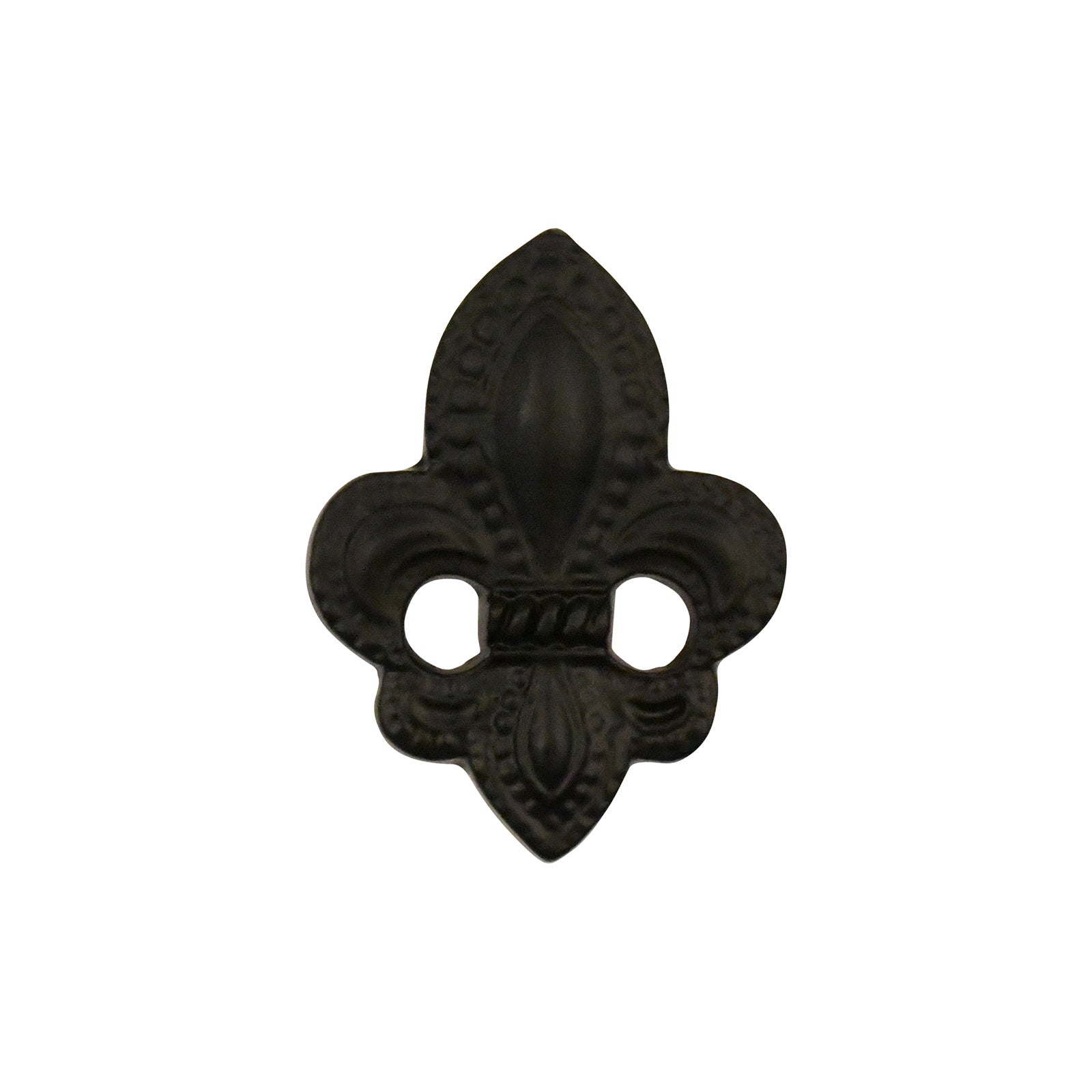 Furniture knob "Fleur-de-Lis" - Cast iron - Black or Rust