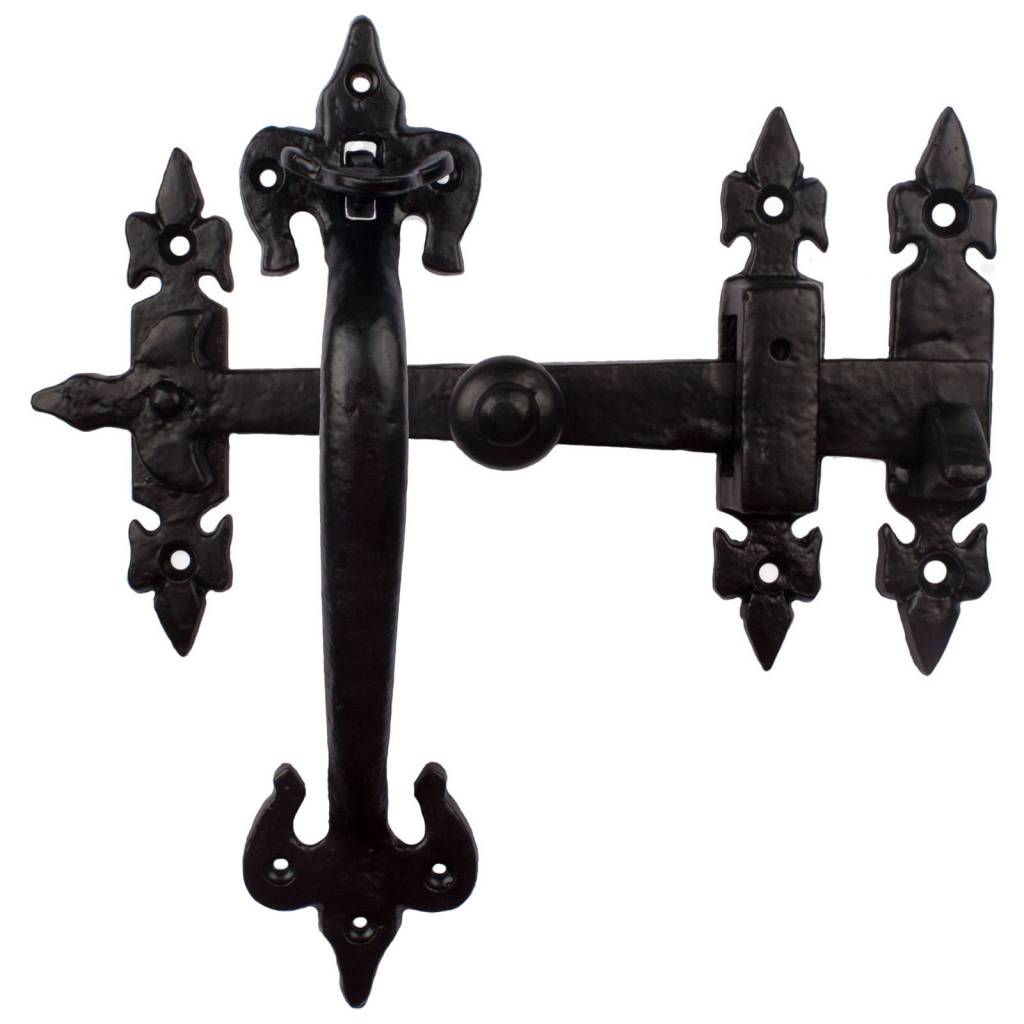 Latch set fleur-de-lis - 238mm