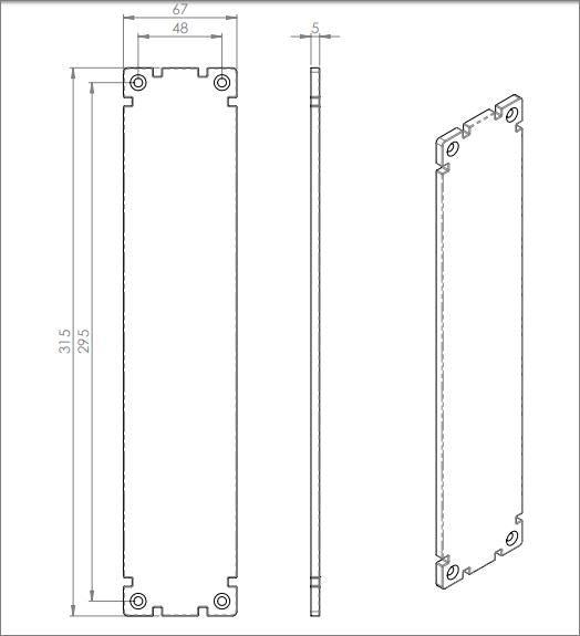 Black painted push plate door