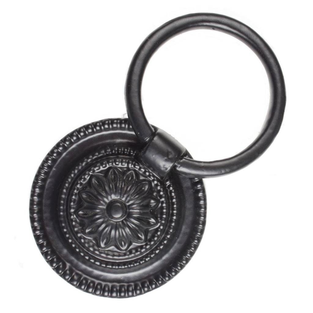 Cast iron drawer handle "round" black