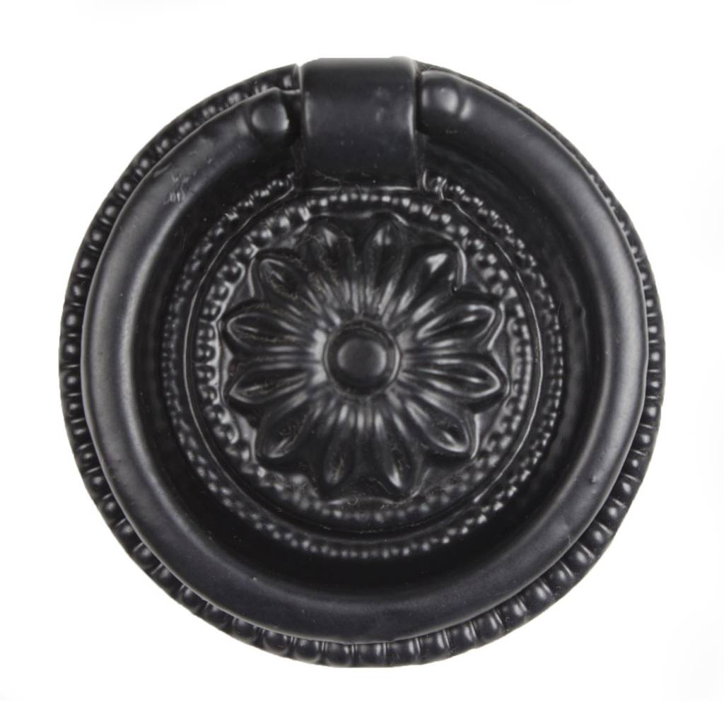 Cast iron drawer handle "round" black