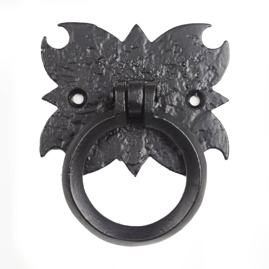 Cast iron drawer handle "Ring" black