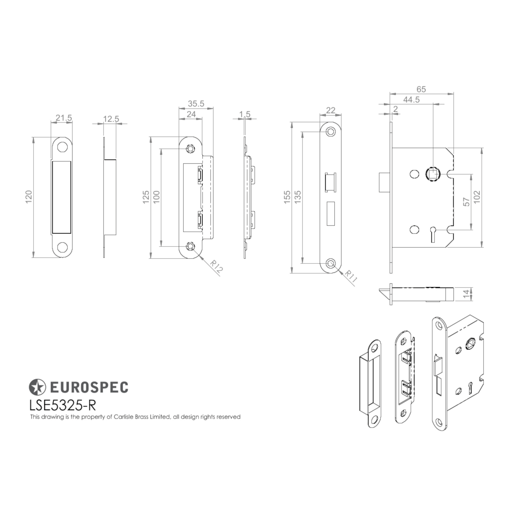 Keypad day and night lock - Eurospec