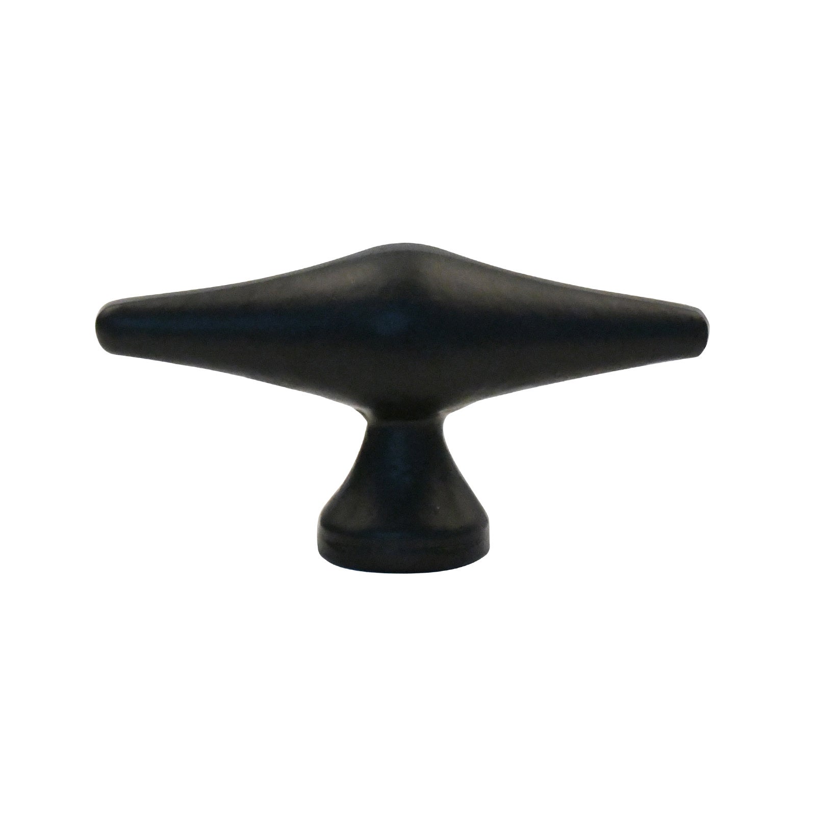 Oval Cast Iron Furniture Knob 84mm - Black Rust