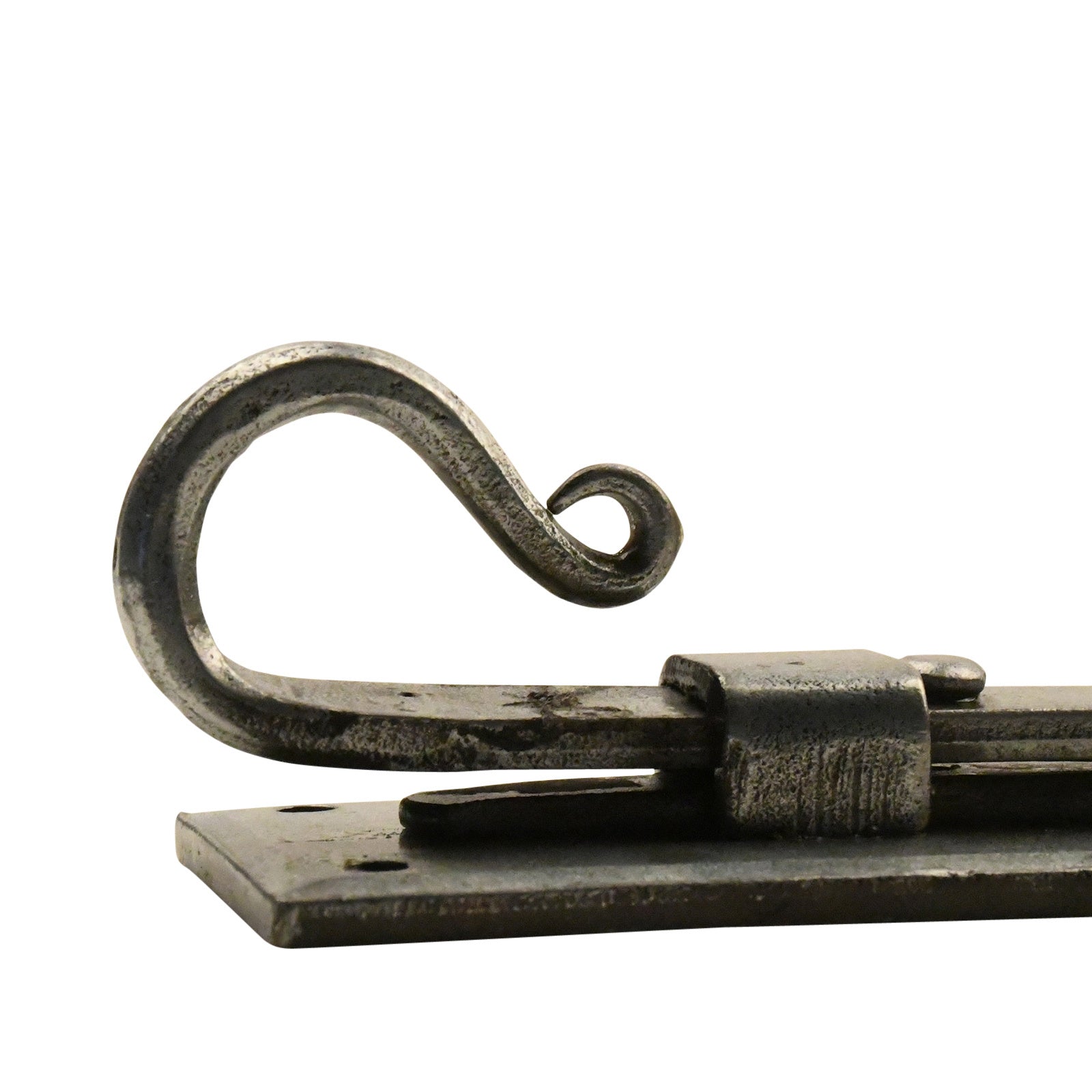 Door latch 160mm 'Hook' straight - Pewter