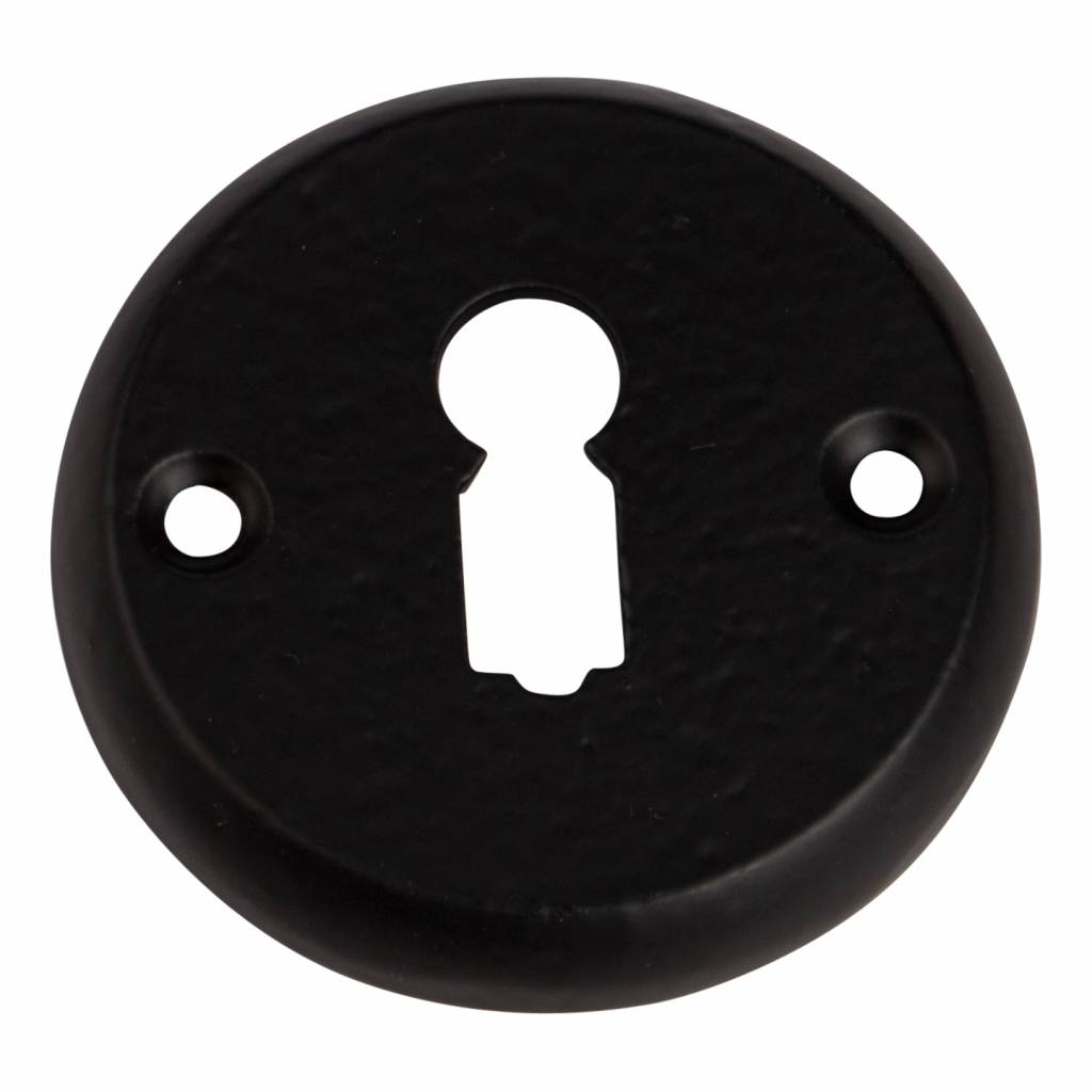 Black keyhole plate - cabinet lock