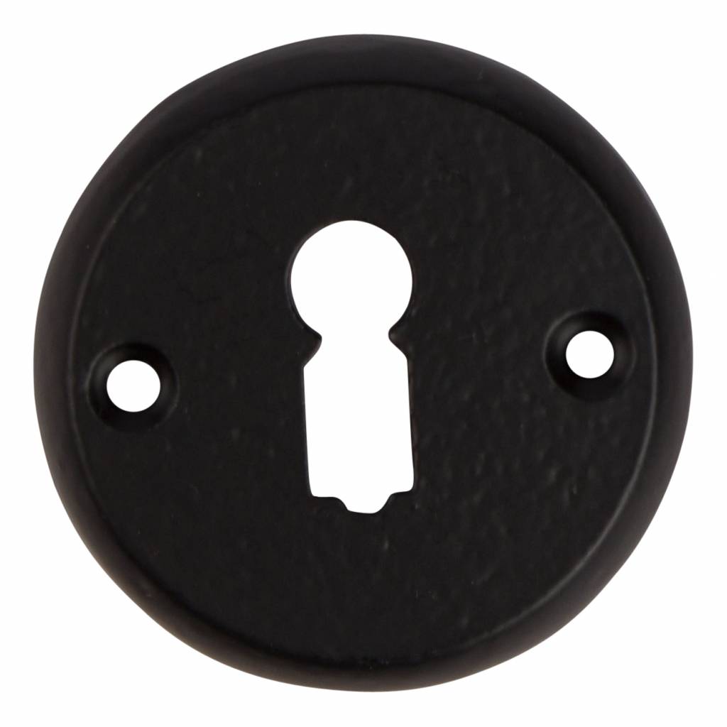 Black keyhole plate - cabinet lock