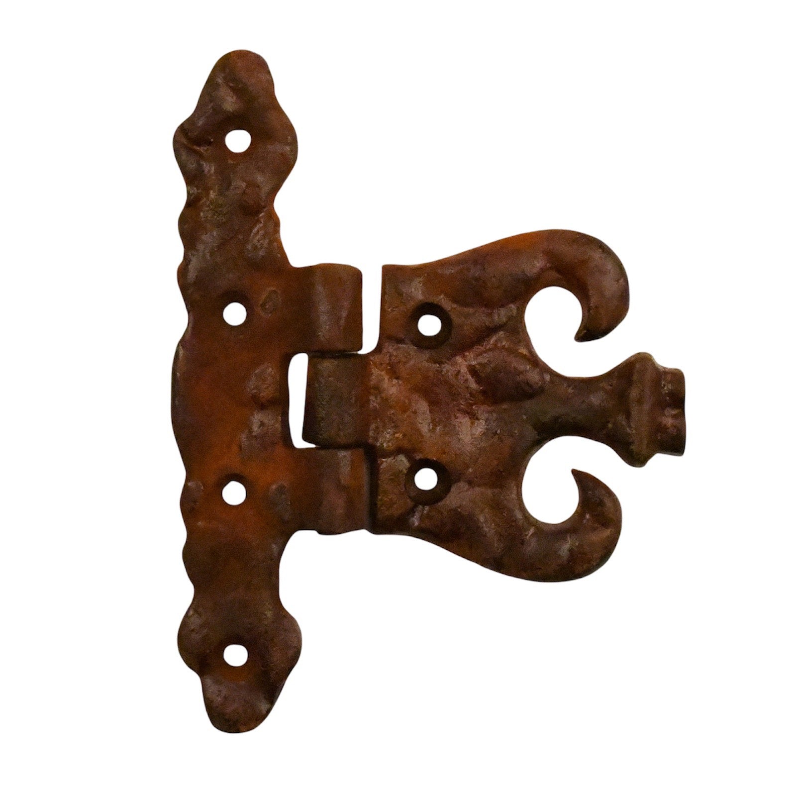 Furniture hinge curl 86x108mm rust