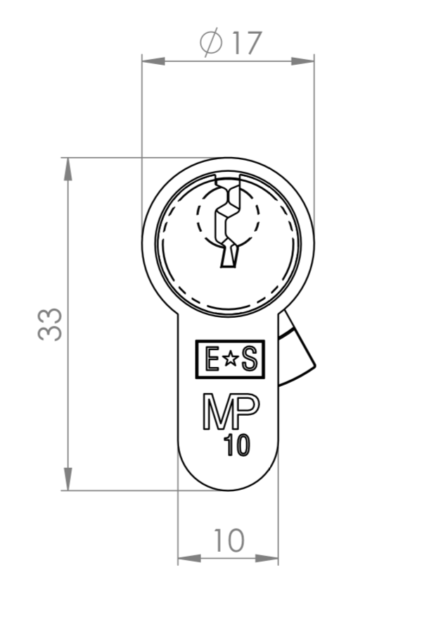 Euro profile cylinder black