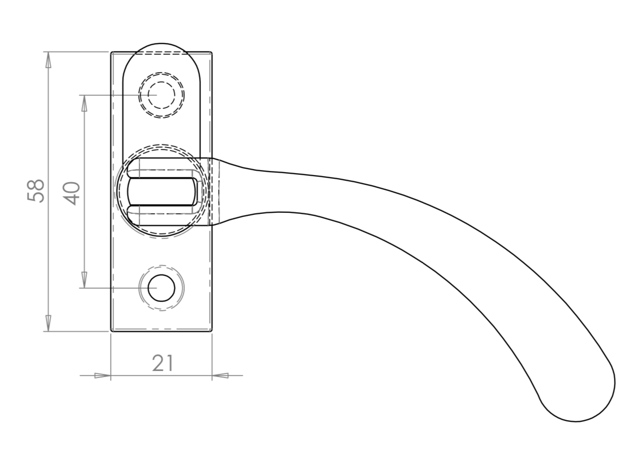 Window handle Sphere - Ludlow Foundries