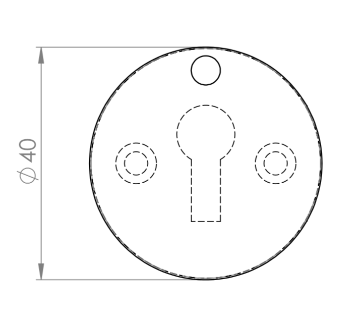 Key rosette Round