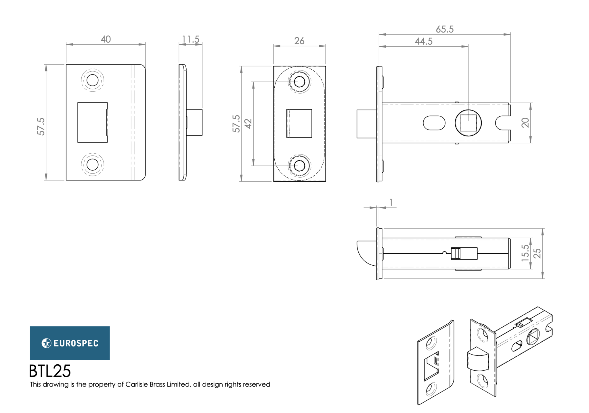 Eenvoudig Loopslot 64 mm matzwart