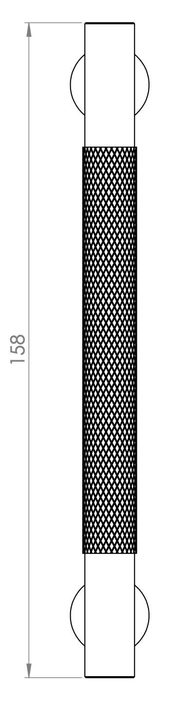 Handgreep "Knurled" - Stijlvol Massief Messing