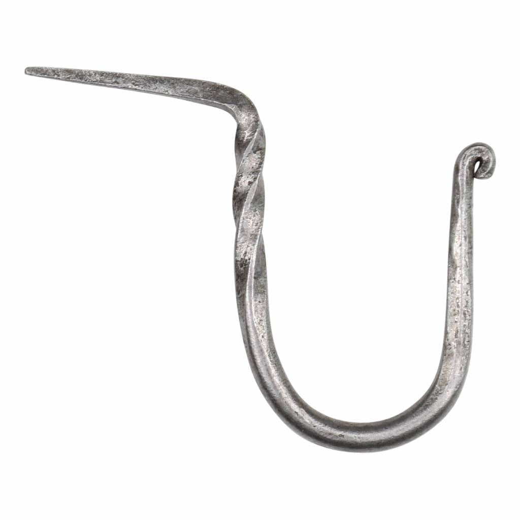 Wrought iron hook M - pewter