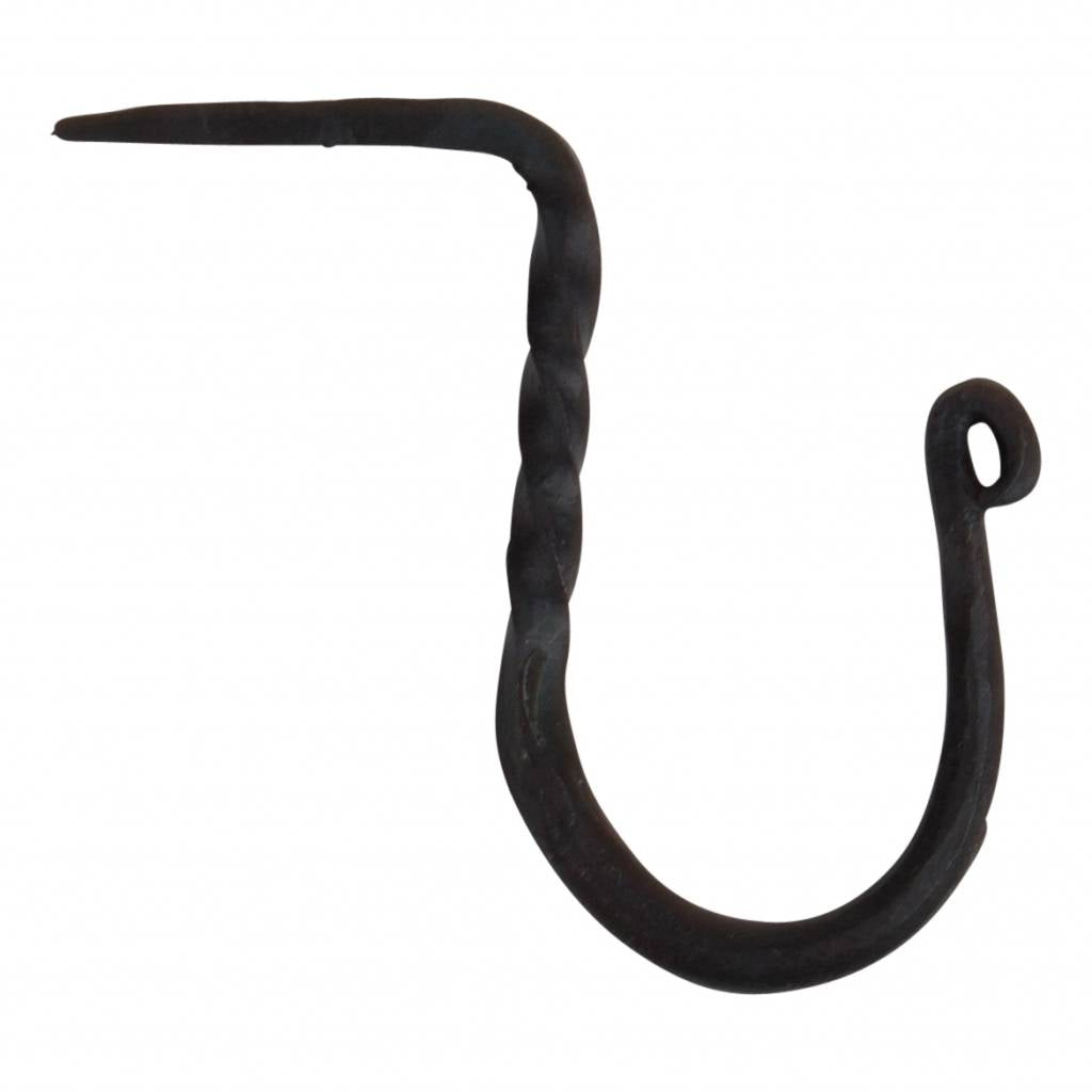 Wrought iron universal hook small