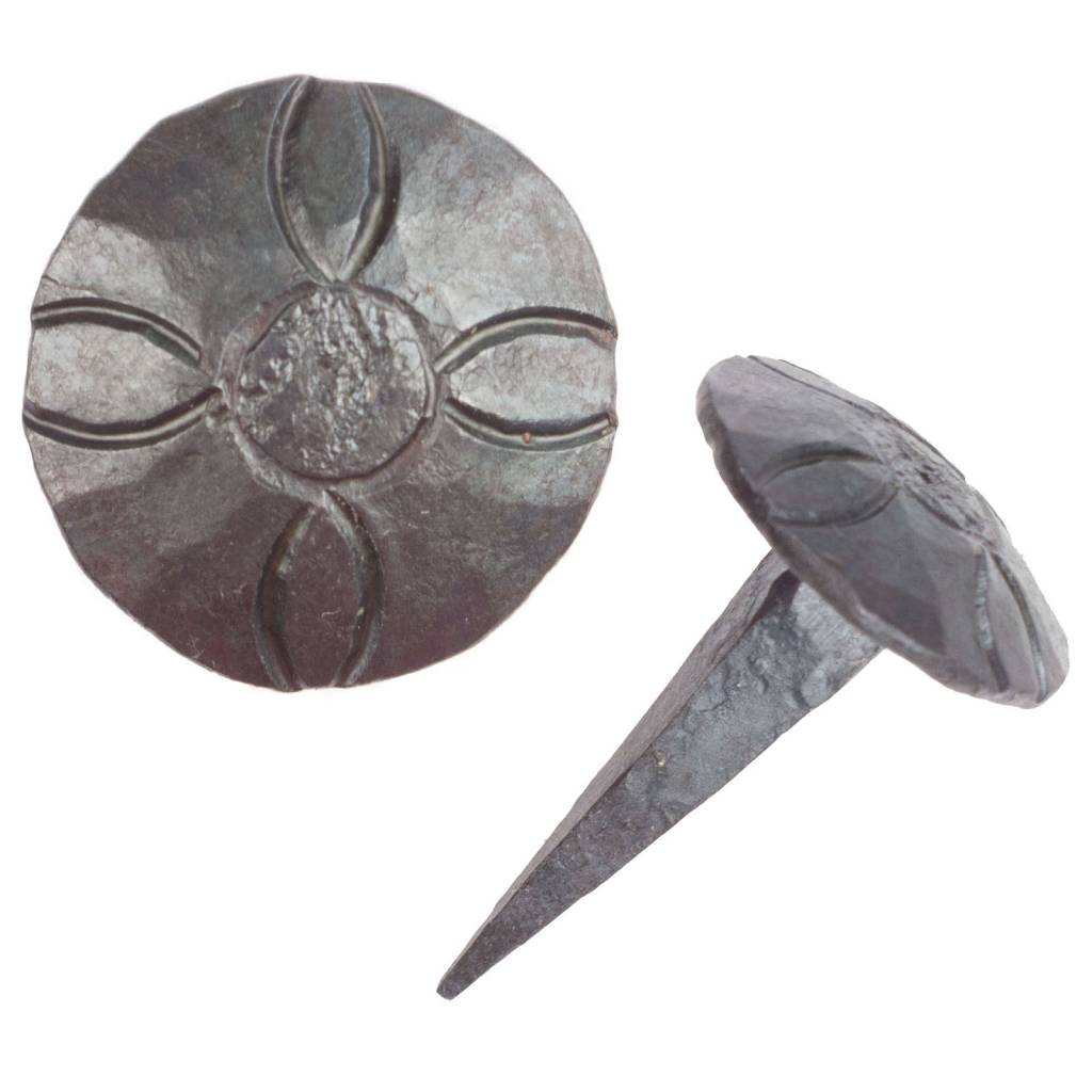 forged decorative nail round head - flower - 24 x 35mm