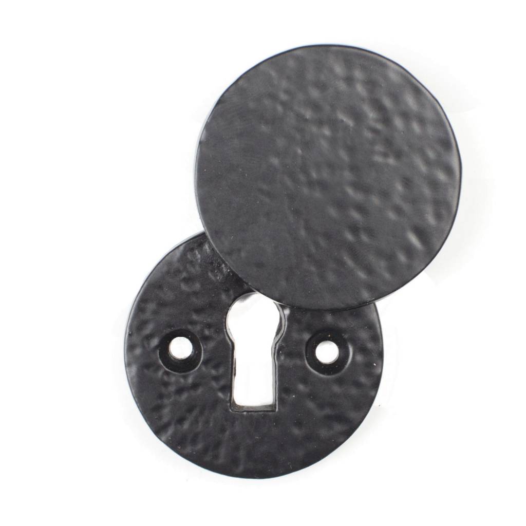 Round key rosette with cover plate for cabinet lock