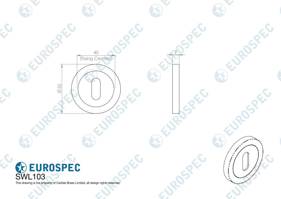 "Steelworx swl" universal rosette 52 mm