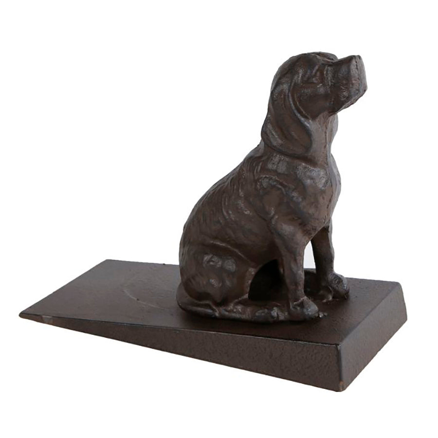 Deurstopper "Dog" - Antiek bruin metaal, 22,5x10,5x18 cm