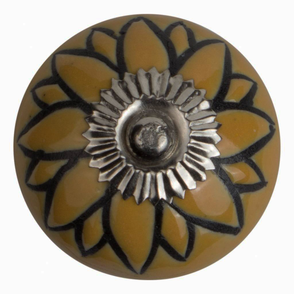 Furniture knob relief deco CK5508 flower