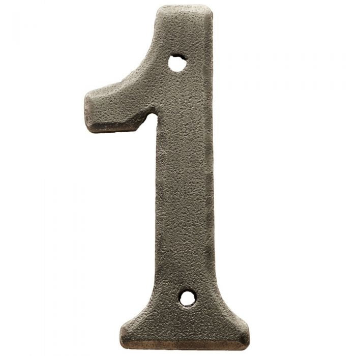 Wrought iron tin effect house numbers