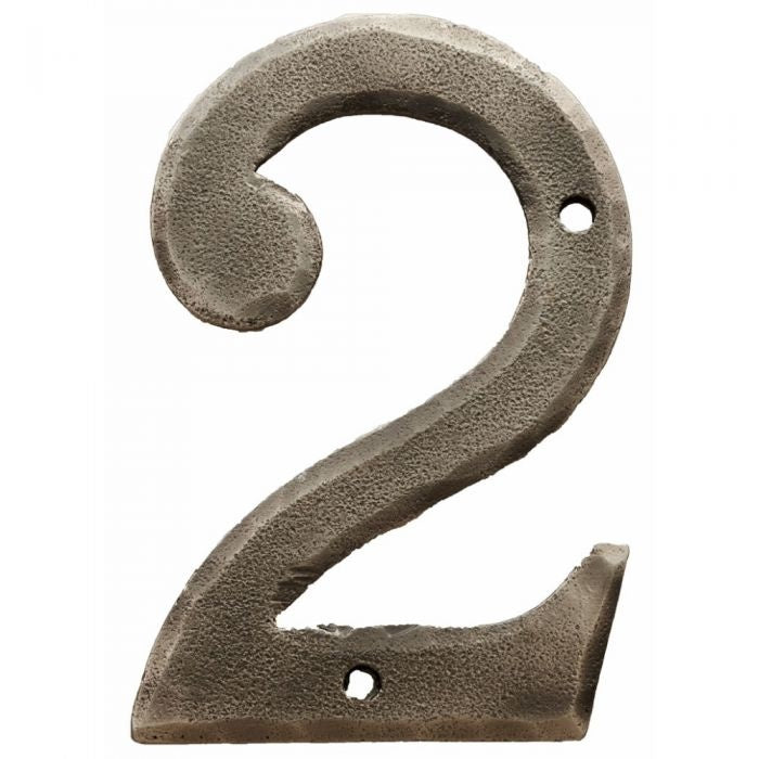 Wrought iron tin effect house numbers